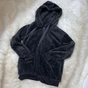 Half zip Sherpa hoodie